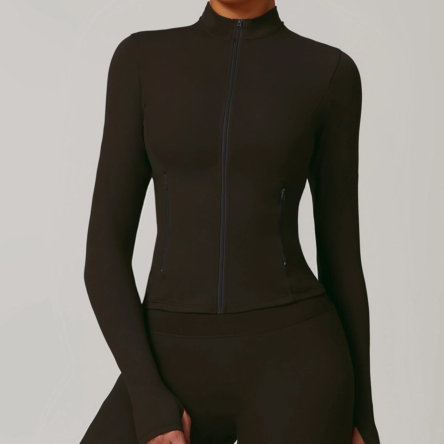 Ctenkevet Women Zippers Fall And Winter Sports Jacket Gym Workout Tops Female Long Sleeve Yoga Clothes Sport Outfit For Woman