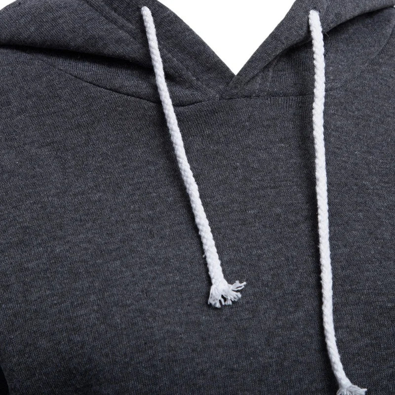 Fashion Women Solid Hoodie Sweatshirt Short Tops Sport Pullover Hooded Streetwear Female Autumn Winter Clothes Crop Tops Hoodie