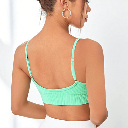 Women Basic Gym Bras Good Elastic Workout Sports Sexy Push Up Yoga Bra Elastic Soft Training Tops