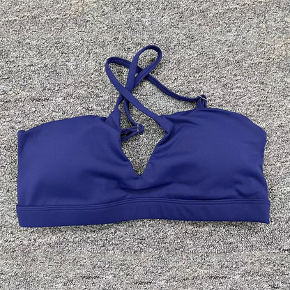 TRY TO BN Fitness Yoga Sports Bras Underwear Cross Beautiful Back Shockproof Vest Athletic Sportswear Tops Running Gym Women New