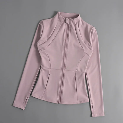 2025 New Sports Coat Women's Shirt Yoga Slim Long Sleeve Fast Running Thin Pilates Fitness Suit Top Clothing