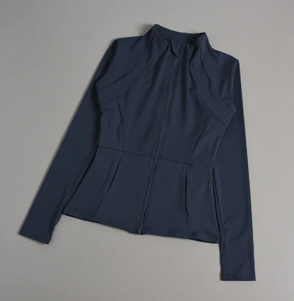 2025 New Sports Coat Women's Shirt Yoga Slim Long Sleeve Fast Running Thin Pilates Fitness Suit Top Clothing
