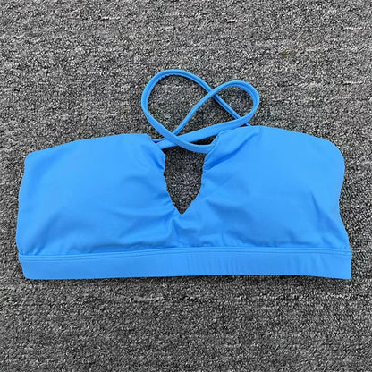 TRY TO BN Fitness Yoga Sports Bras Underwear Cross Beautiful Back Shockproof Vest Athletic Sportswear Tops Running Gym Women New