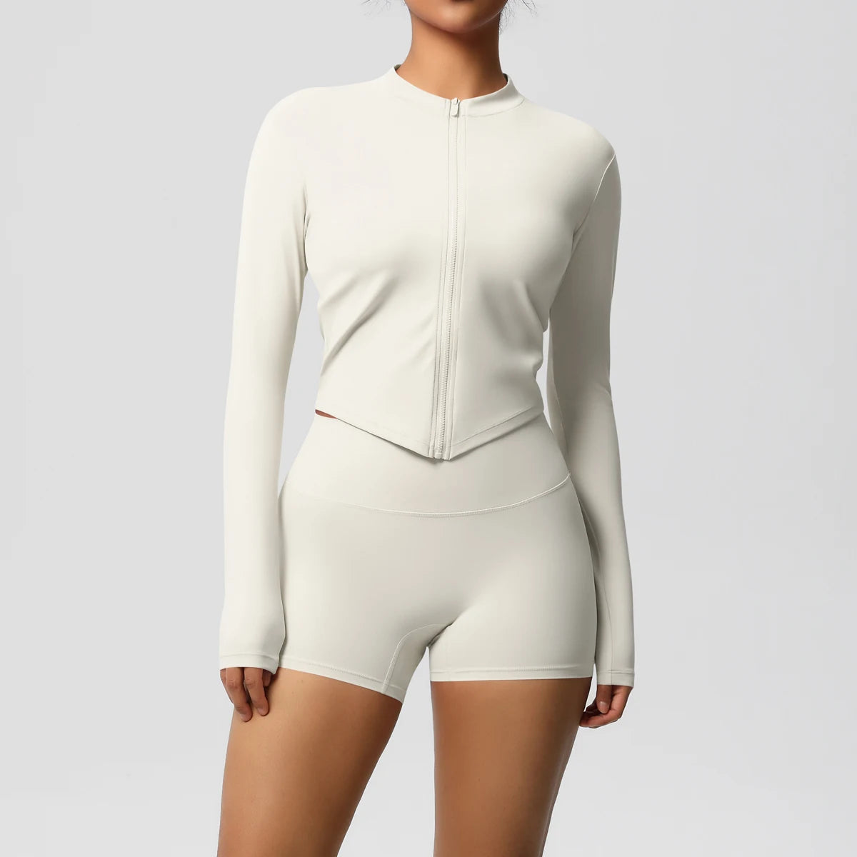 Yoga Sets Sports Fitness Hip-lifting Tight Zipper Jacket Yoga Suit Running Workout Gym Shorts Tracksuits for Women Sports Suits