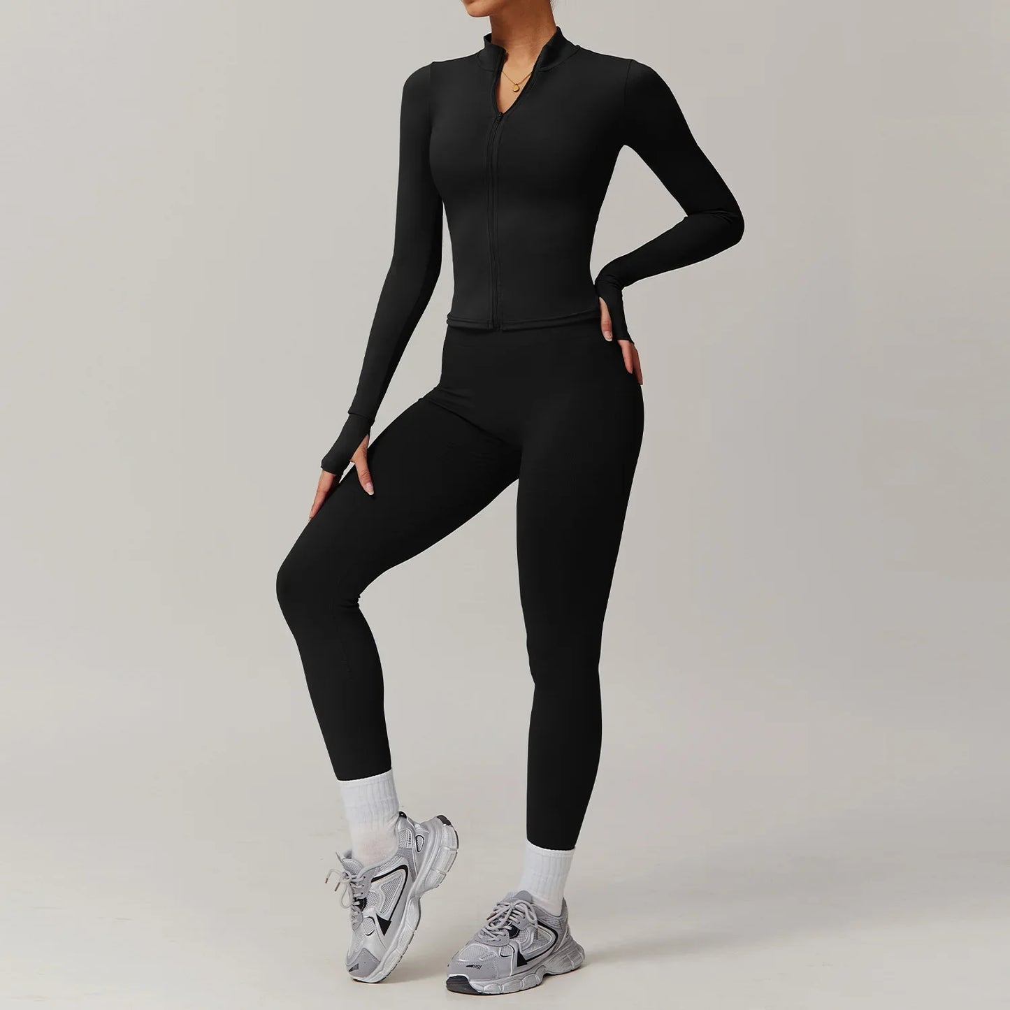 Yoga Set Gym Set Workout Clothes Matching Sets for Women Active Wear Fitness Jackets Outfits Tracksuit Seamless Leggings Shorts