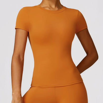 Gym Top Women Short Sleeve Workout Clothes Sports T Shirt Femme Fitness Activewear Running Accessories Yoga Tight Tops